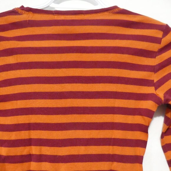 DELIA'S | xs - extra small | Striped Orange and Burgundy Long Sleeve Shirt - Picture 10 of 15